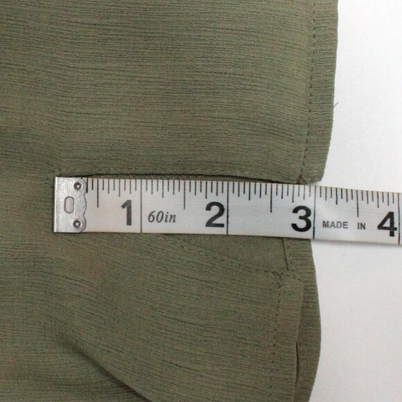 Karen Scott Women's XL Green Button Down Tunic Top & Decorative Trim - Picture 10 of 11